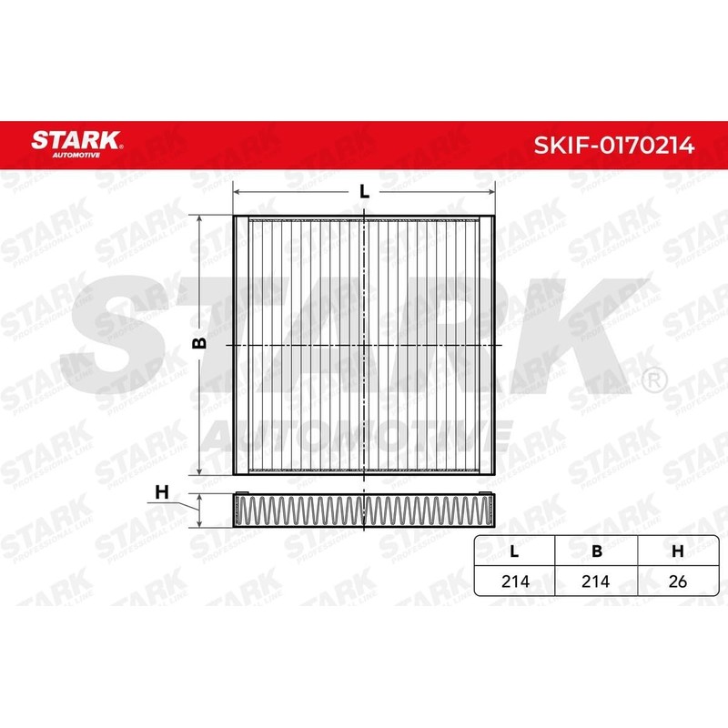 STARK SKIF-0170214 Cabin Air Dust Filter, Pollen Filter, Micro Filter