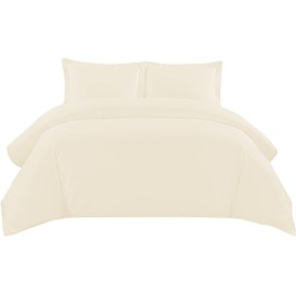 Sunshine Comforts king size Duvet Cover Sets with Pillow cases, Soft Egyptian Cotton Duvet Cover sets - King Size - Bedding, kingsize duvet cover sets Hypoallergenic, Easy Care, Cream