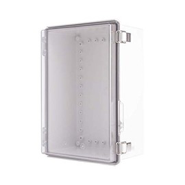 BC-CTP-253515, Plastic Enclosure, PC Gray Body & PC Clear Cover, P Type for Molded Hinge & Stainless Steel Latch, W9.84 x L13.78 x D5.91" Size, IP67 (UL)