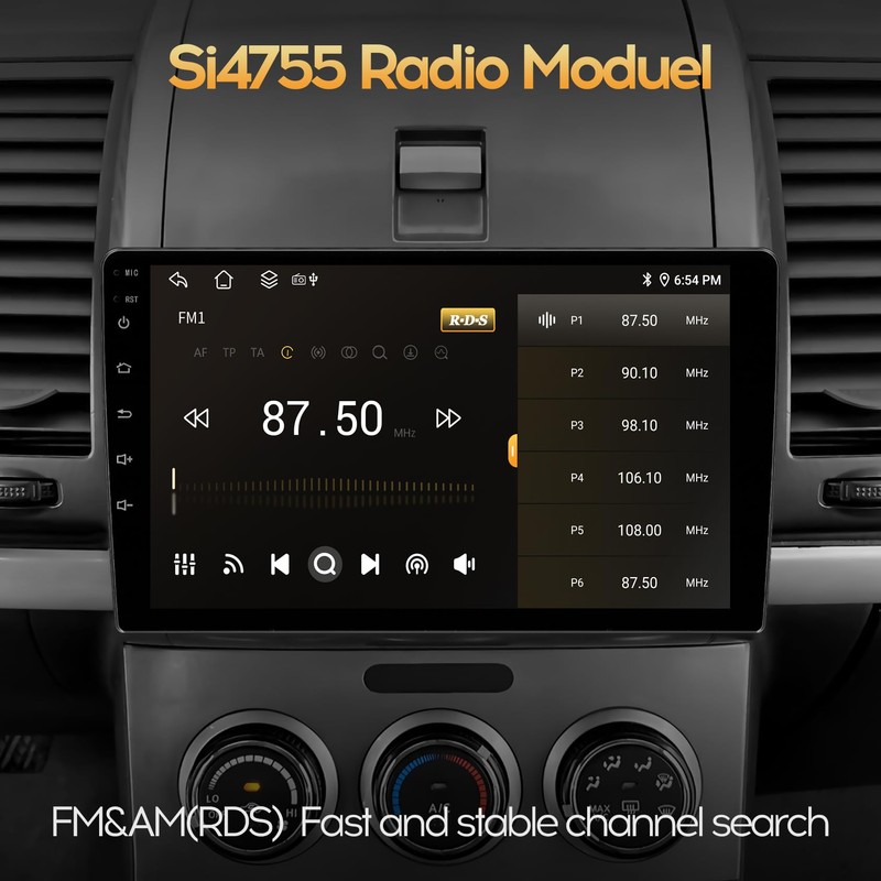 10inch 8Core 4+64GB QLED Full Touch Display Android Car Radio