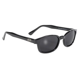 Pacific Coast Original KD's Biker Sunglasses (Black Frame/Dark Grey Lens)