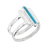Silpada 'Strait To It' Compressed Turquoise Three-Bar Ring in Sterling