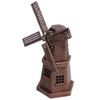 Red Bronze Dutch Windmill, Retro Style Windmill Decor Statue Mini
