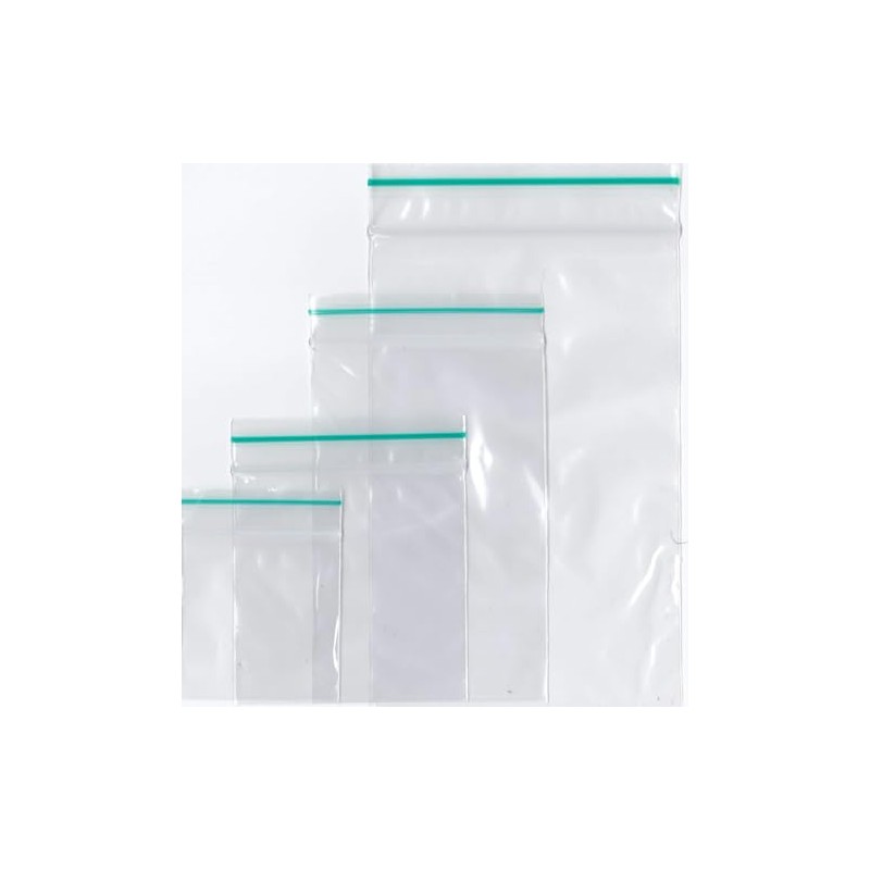 100 Clear Plastic Bags 55mm x 65mm Baggy Baggies Grip