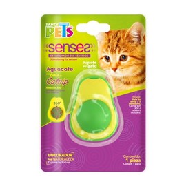 Fancy Pets Juguete Aguacate con Bola de Catnip para Gato Play Verde Amarillo – Enriquecimiento Ambiental y Estimulación Sensorial