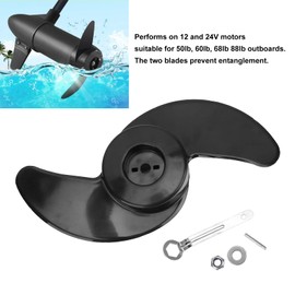 Electric Outboard Motor Accessories,Propellers 2 Blades Propeller Kit Electric Trolling Motor Parts for 50lb 60lb 68lb 88lb Outboard 12V 24V Motors Plastic Propeller
