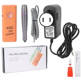 Nail Drill Machine Multifunction Nail Drill Set for for Men Women and Children 100‑240V OrangeUS Plug