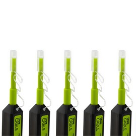 trueCABLE Fiber Optic Dual Position Pen Click Cleaner, LC/MU, 800+ Cleans, UPC/APC Connector Ferrules, 1.25mm, 5 Pack