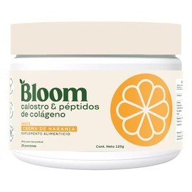 Bloom Nutrition Calostro Bovino y Péptidos de Colágeno | Suplemento | Con Proteína, Vitamina B12 y Lactobacilos | Sabor Crema de Naranja - 25 Porciones