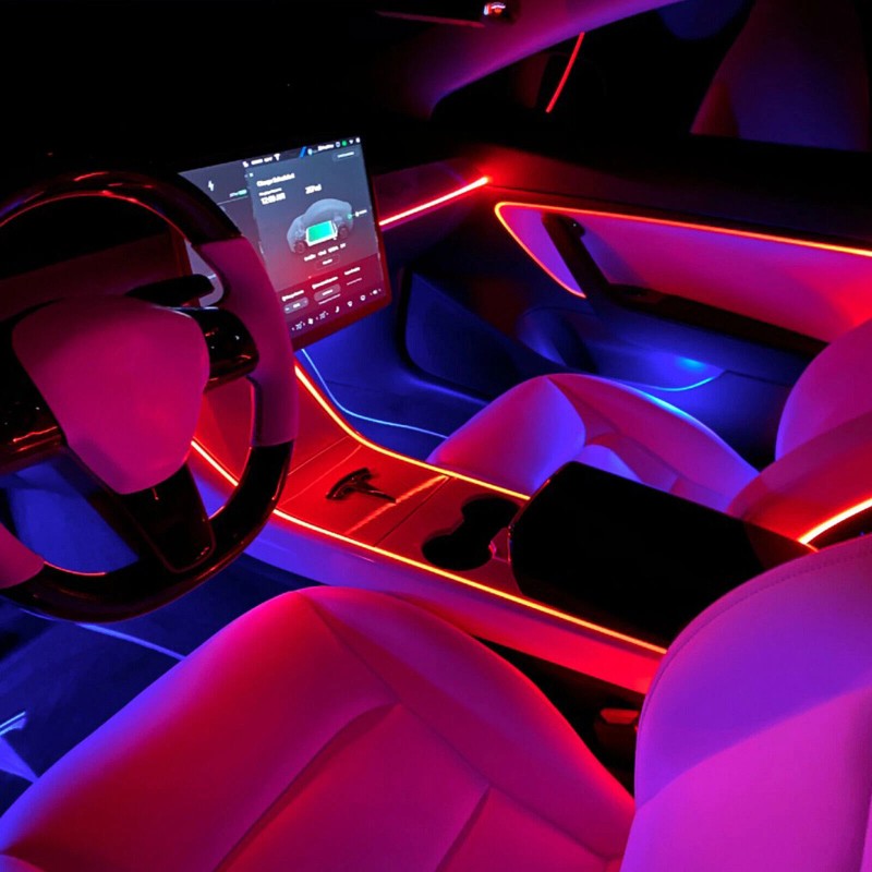 MICTUNING 10M LED Car Interior Strip Light Atmosphere Neon Glow
