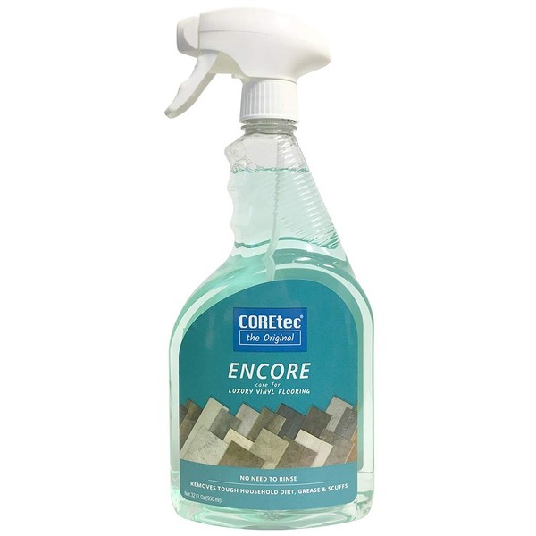 COREtec ENCORE 03Z76 Floor Cleaner Care for Luxury Vinyl Flooring Ready To Use 32oz Spray Bottle (Green)