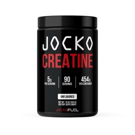 Jocko Fuel Monohidrato de creatina, polvo micronizado puro para hombres y mujeres, apoya el crecimiento muscular, la fuerza, la recuperación y la cogn