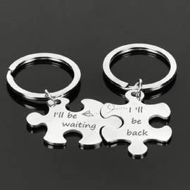 Long Distance Relationship Gifts for Couples Gifts for Him and Her Boyfriend Girlfriend Christmas Birthday Gifts for Husband Wife Couple Matching Puzzle Keychain