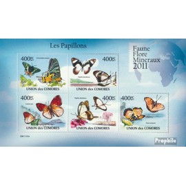 Comoros 2971-2975 Sheetlet (complete. issue.) unmounted mint/never hinged ** MNH 2011 Butterflies (Stamps for collectors) Butterflies