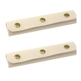 2 PCS Handbag Handle,Mcredy Leather Wrap Covers Purse Wallet Handle,Protector Strap Covers for Handbags Craft Making Supplies,Beige