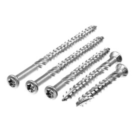 SECCARO Liseko 5mm x 50mm A4 Stainless Steel Decking Screw with Cut Tip and Cutting Notch, TX/Hexalobular Socket (Pack of 100)