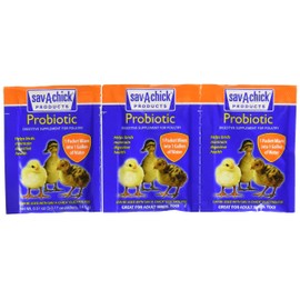Sav-A-Chick Sav-A-Chick 9 Probiotic Supplements-(3 Packages with 3 Packets, 3 Count (Pack of 3)