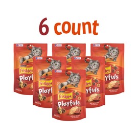 Purina Friskies Playfuls With Chicken and Liver Flavor Cat Treats - (Pack of 6) 6 oz. Pouches