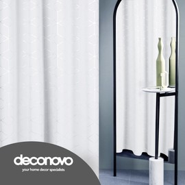 Deconovo Window Valances Room Darkening Eyelet Curtains, Diamond Foil Printed Thermal Insulated Curtains for Kitchen Baby Nursery, 52 x 45 Inch(Width x Length), Silver Grey, One Pair