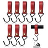 Modixun 8 Pieces Leather S Hooks, Metal S Shaped Hanging