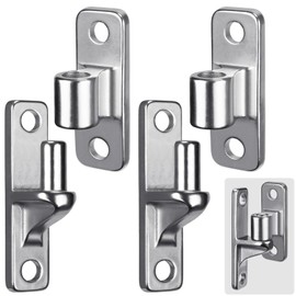 Insaga 304 Stainless Steel Gate Hinges, One Piece with Non-Welding Gate Hinges Heavy Duty with 5/8'', 2Pack Wall Mount Gate Hinges for Farm Gates, Gate Hinges for Wooden Fences, Capacity up to 600lbs