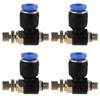 20Pcs OD 4mm Tube M5 Pneumatic Air Flow Speed Control
