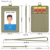 Wason Badge Holder ID Card Wallet Real Leather Case with