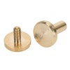 50 Set Binding Rivet Round Flat Head Brass Slot Screw