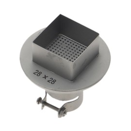F Fityle 850 Hot Air Nozzle Square Shape Silver Hot Air Soldering Station Bga Repair Tool Accessory for Rework Heat Machine Nozzle, 28x28mm