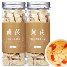 Hee Creek Dried Astragalus Root Slices 200g (100g*2) 7oz Chinese herbal tea, canned astragalus tablets, natural no additives, no pollution, health tea,特级黄芪片 无硫精选大片