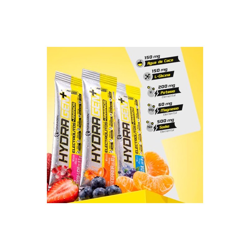 Forzagen Hydragen+ | Electrolitos + Aminoácidos | 30 Sticks |