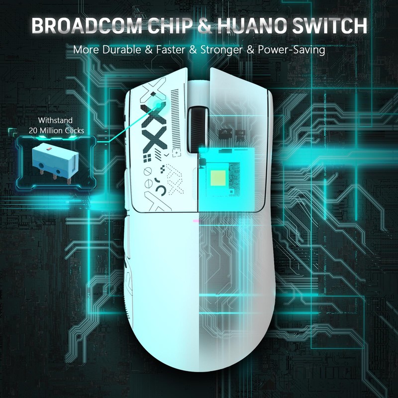 MAGIC-REFINER Attack Shark X11 59g Superlight Wireless Gaming Mouse with