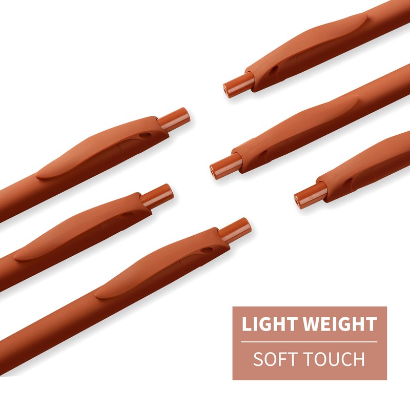 deegtran Pens Bulk, 50 Pack No Bleed Brown Click Pen,