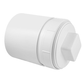 4" Sewer Cleanout Adapter with Plug Pipe Fitting, PVC DWV Flush Sewer Cleanout Cap, PVC S&D Coupling, 4-Inch, Hub X Hub Connection, for use with 4-Inch Sewer and Drain Pipe
