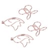 100Pcs Cute Paper Clips Cherry Hummingbird Style Electroplated Metal Gold