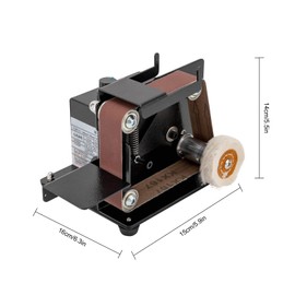CUBELLIN DIY Mini Belt Sander 180W Electric Belt Grinder with 10Pcs Abrasive Belt Speed and Tightness Adjustable Polishing Grinding Machine for Wood Metal Knife