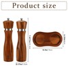 2Pcs Wooden Salt and Pepper Grinder, 8-inch Oak Mill Adjustable