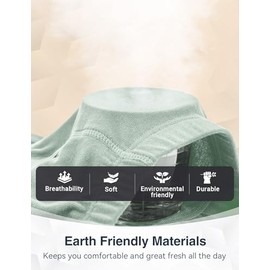 FAMI HELPER 3 Pcs Men's Incontinence Pants Incontinence Boxer Brief with Absorbent Pad 300 ML Urine Volume Cotton Washable Reusable Leakproof Incontinence Pants for Men Green Size L