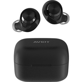 AVIOT TE-A1 High Resolution Compatible, Fully Wireless Earphones, Bluetooth 5.3 / Up to 70 Hours of Playback / Adaptive Noise Canceling / 3D Spatial Audio / Wireless Charging Supported, Waterproof and