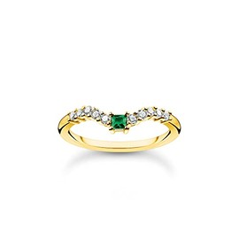 THOMAS SABO Ring with White Stones 925 Sterling Silver TR2398, Sterling Silver, Cubic Zirconia