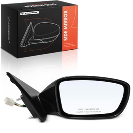 A-Premium Passenger Side Power Door Mirror - Compatible with Hyundai Sonata 2011 2012 2013 2014 - Heated Manual Folding Black Outside Rear View Mirror