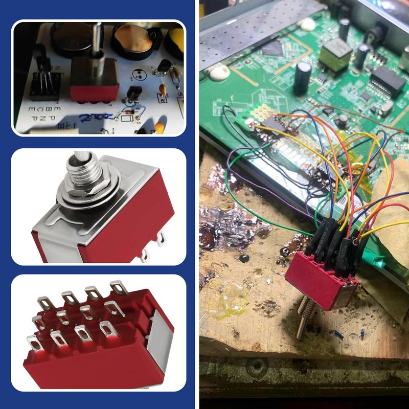 ECSiNG 5 Pcs Mini Miniature Toggle Switch 12 Pin 2