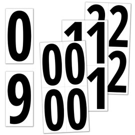 40 Pieces, 6" - Vinyl Number Stickers, Waterproof Large Stick On Numbers - Black Numbers