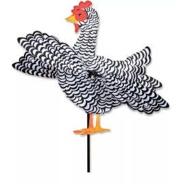 Premier Designs Black & White CHICKEN Whirligig Spinner Garden Decor by Premier Design #21897
