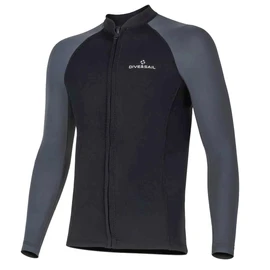 Wetsuit Top Men Long Sleeve Front Zip Wetsuit Jacket 1.5mm Neoprene Body Nylon Sleeve Swimsuit for Swimming Diving Surfing 3XL Size