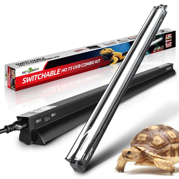 REPTI ZOO Switchable UVB Light for Reptiles, 39W T5 UVB