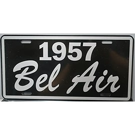 Metal License Plate 1957 57 BEL AIR 6x12 FITS Chevy Convertible 283 348 409 327 396 427 S/S Hot Rod BAR Shop Home Office Garage Man CAVE Restaurant Wall Art Collection Classic Custom Novelty Gift