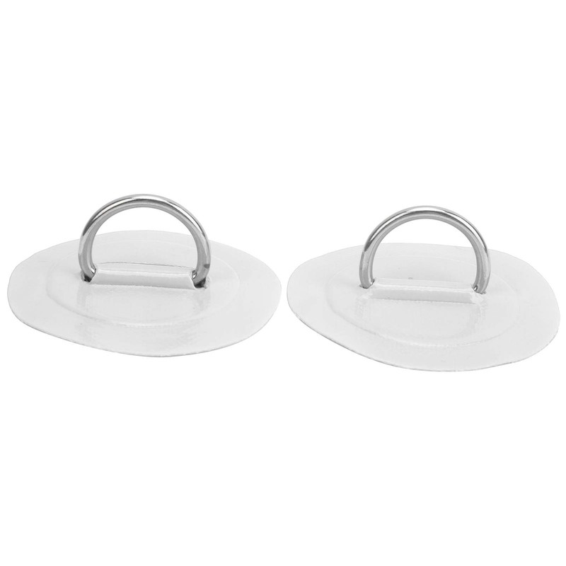 Inflatable Boat D‑Ring Pad, Stainless Steel + PVC D‑Ring Pad