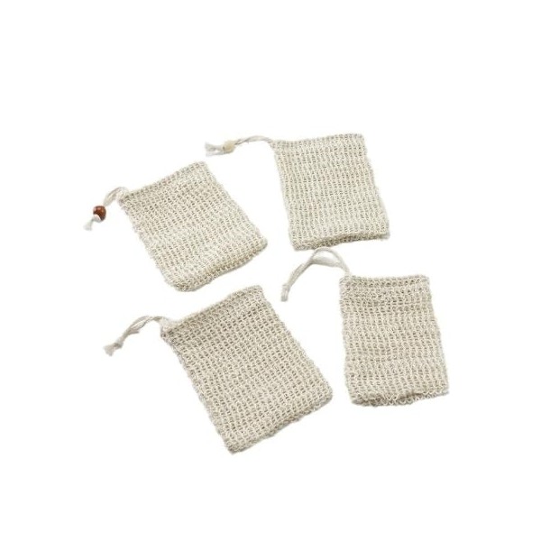 10Pcs Soap Bag, Natural Organic Sisal Soap Bag with 2Pcs
