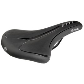 Velo Unisex's Fit Athlete BC Saddle for Bicycle, Black, Large